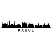 Kabul skyline on white background vector