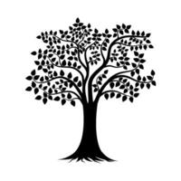 árbol ilustrado en blanco antecedentes vector