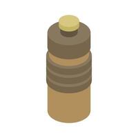 Illustrated isometric fitness bottle vector