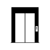 Elevator door illustrated on white background vector