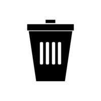 Trash bin illustrated on white background vector