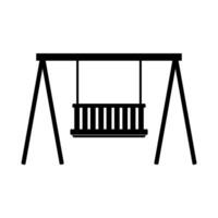 Porch swing illustrated on white background vector