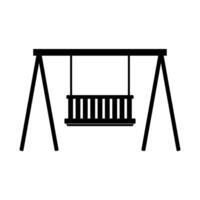 Porch swing illustrated on white background vector