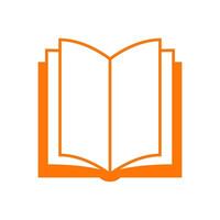 Open book illustrated on white background vector