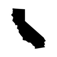 California map on white background vector