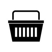 Shopping basket illustrated on white background vector