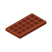 Isometric chocolate on a background vector