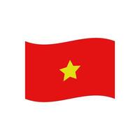 Vietnam bandera ilustrado en blanco antecedentes vector