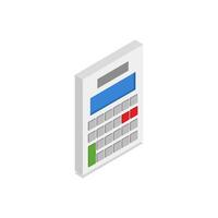 Isometric calculator on a background vector