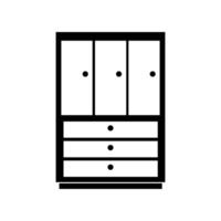 Cupboard illustrated on white background vector