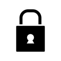 Padlock illustrated on white background vector