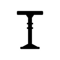bar taburete ilustrado en blanco antecedentes vector
