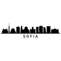 Illustrated Sofia skyline vector