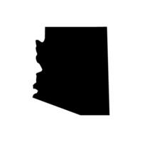 Arizona map illustrated on white background vector