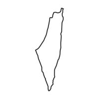 Palestina mapa ilustrado en blanco antecedentes vector