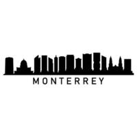 Monterrey skyline illustrated on white background vector