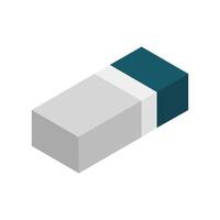 Eraser isometric on a background vector