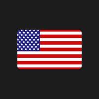 Illustrated United States flag vector