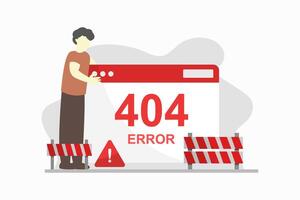 Illustrated error page vector