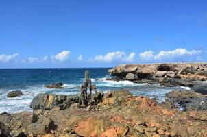 Lavarock and Cliffs Along the Coast of Aruba photo