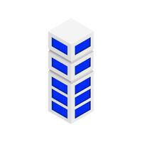 Isometric Skyscraper Icon On Background vector