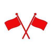Crossed color guard illustrated on white background vector