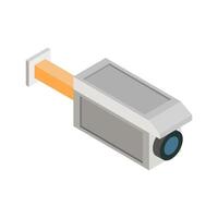 Isometric surveillance camera on a background vector