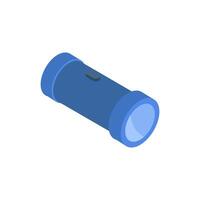 Isometric flashlight on a background vector