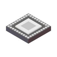 Isometric microchip on a background vector