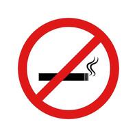 No smoking illustrated on white background vector