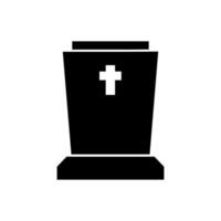 Tombstone illustrated on white background vector