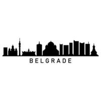 Illustrated Belgrade skyline vector