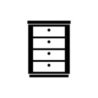 Cabinet illustrated on white background vector