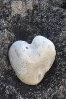 White Naturally Rounded Heart Shaped Stone in Aruba photo