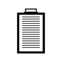 Illustrated clipboard on white background vector