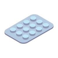 Pills Icon On Background vector