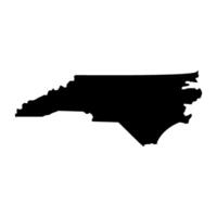 North Carolina map illustrated on white background vector