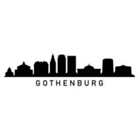 Gothenburg skyline on white background vector