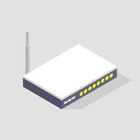 Illustrated isometric router vector