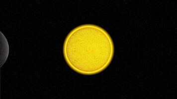 sol- förmörkelse, de måne transitering mellan de Sol och planet jorden. 3d animering video