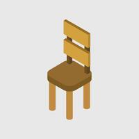 Illustrated isometric chair vector