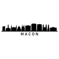 Macon skyline on white background vector