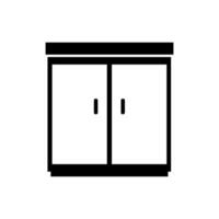 Cabinet illustrated on white background vector