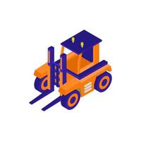 Forklift Icon On Background vector