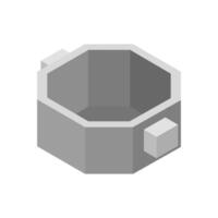 Isometric Pot Icon On Background vector