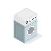 Washing Machine Icon On Background vector