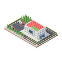 Stadium isometric on a background vector