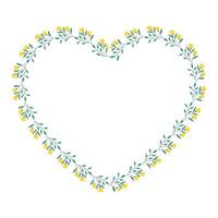 vector hand drawn flat design hearts border and frame