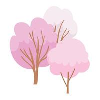 Vector spring cherry tree illustration