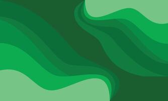 abstract gradient green wave banner background vector